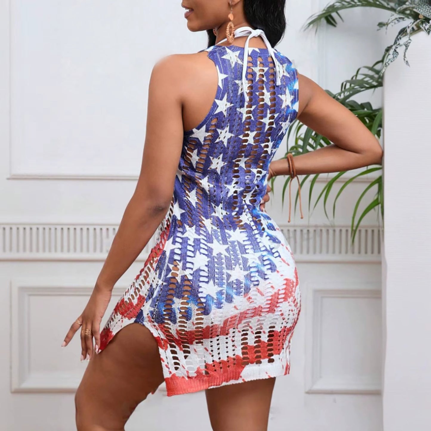 American Flag Swimsuits Coverup