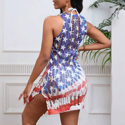 American Flag Swimsuits Coverup